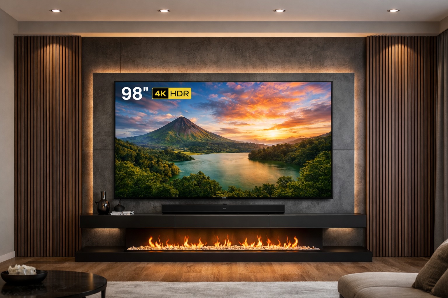 Hand-built media wall design