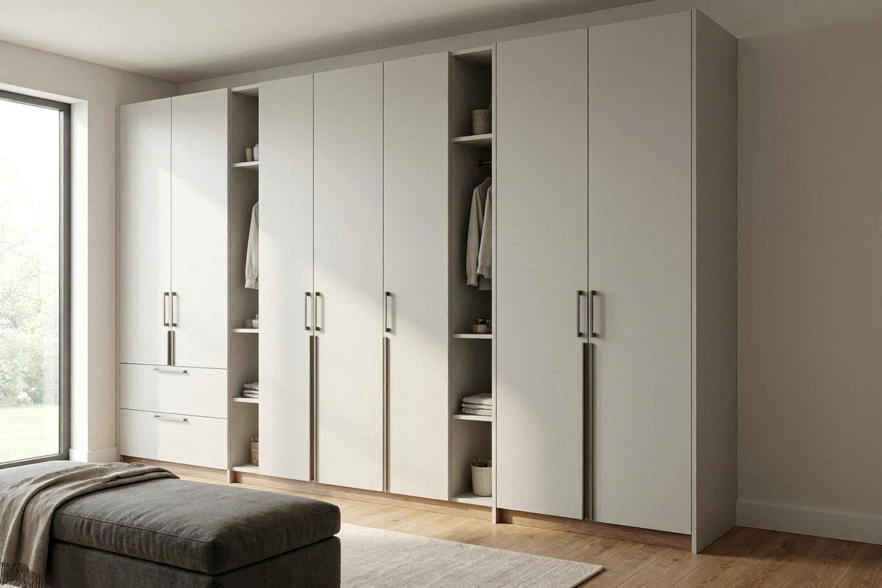 Custom wardrobe interior with shelving